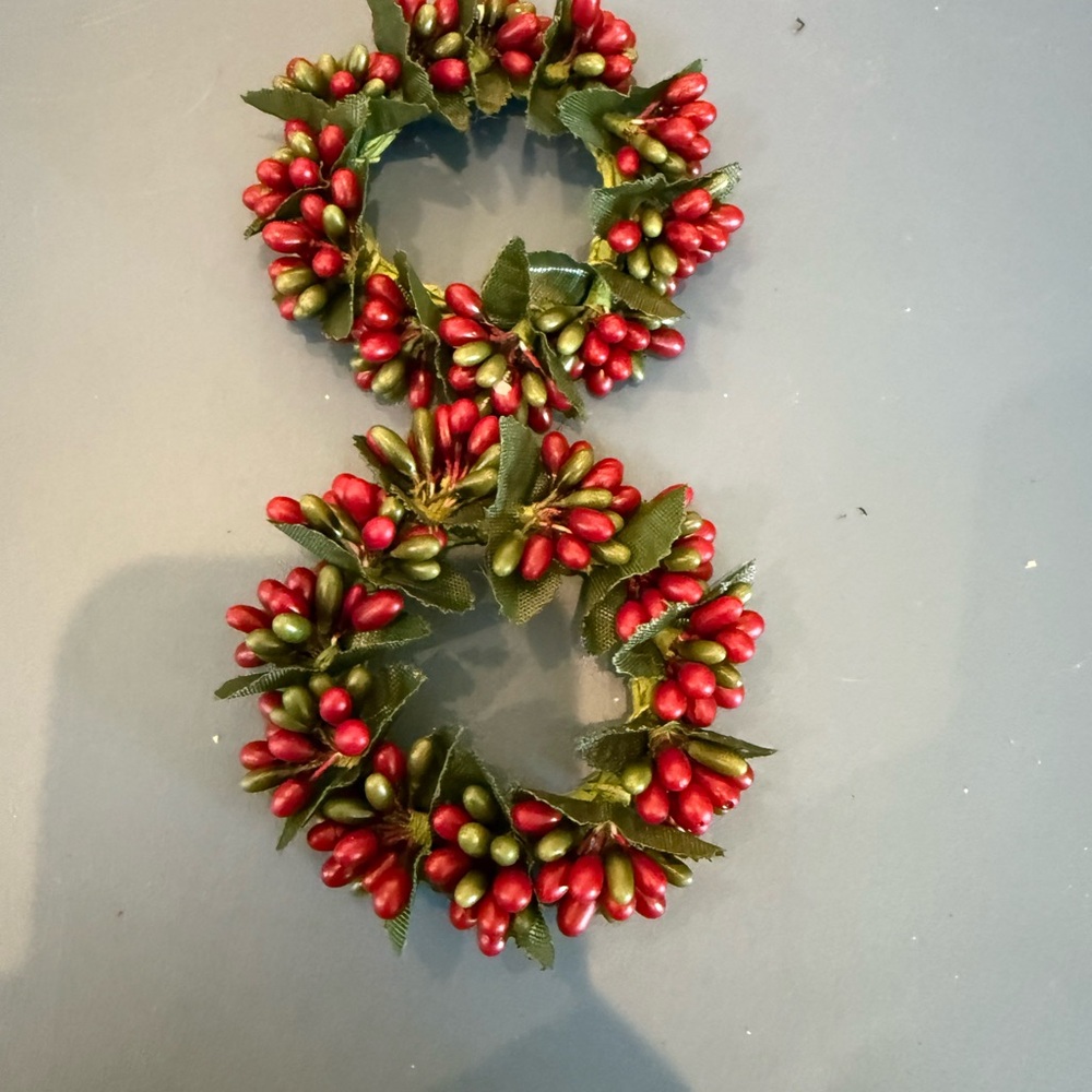 Hobby Lobby Red and Green Berry Candle Rings